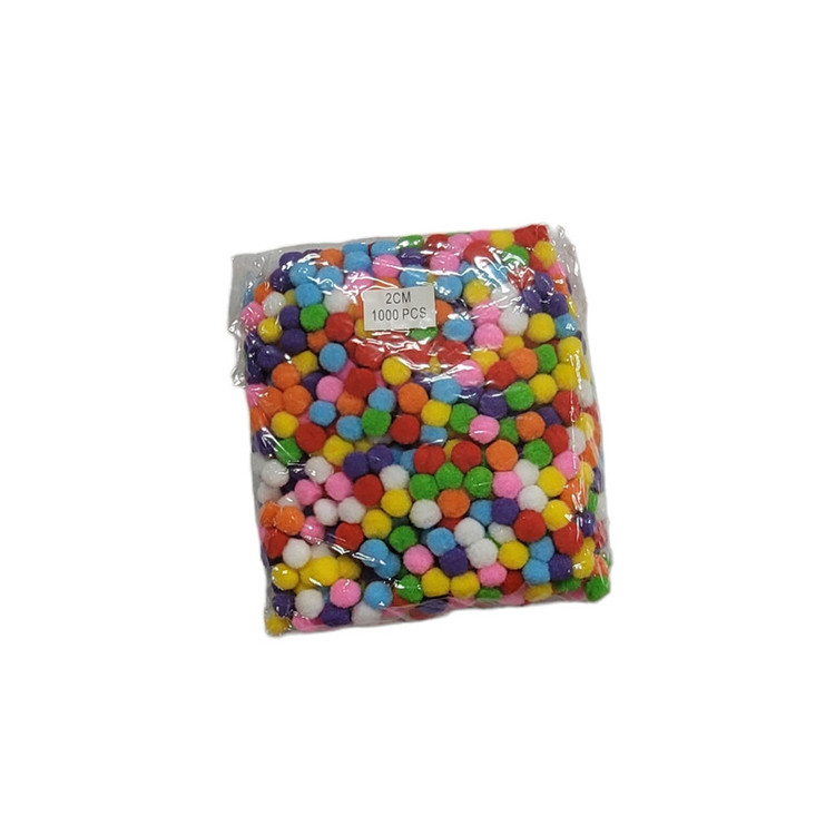 توپک پوم پوم رنگی کد Col802 بسته 80 عددی