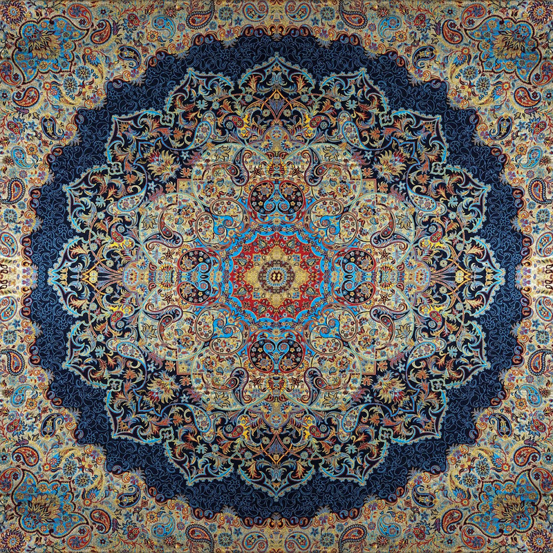 رومیزی ترمه نگین خاتم یزد طرح اردیبهشت کد SRM