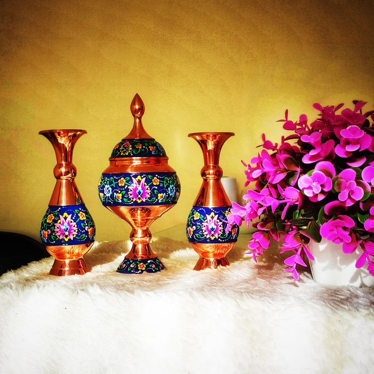 شکلات خوری مسی نگارستان نیلی مدل پرداز کد payedar20