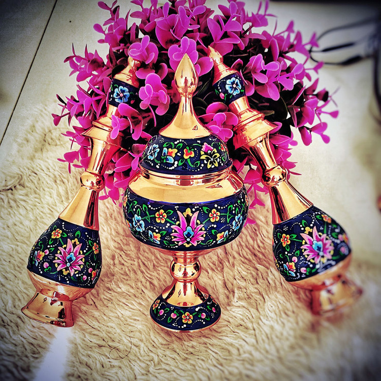 شکلات خوری مسی نگارستان نیلی مدل پرداز کد payedar20