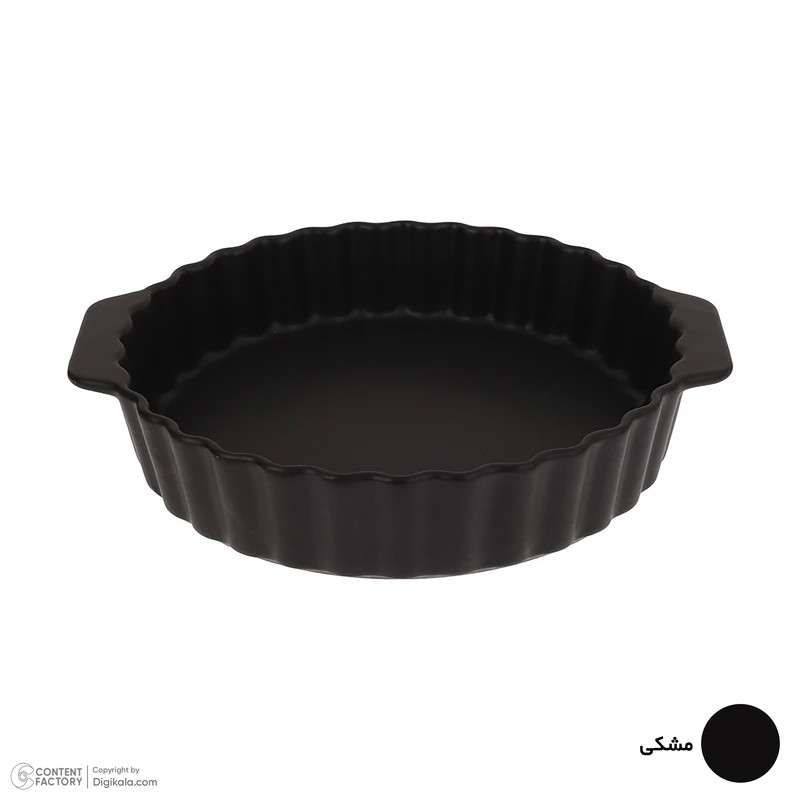 سینی سرامیکی بومی مدل لازانیا دایره مات