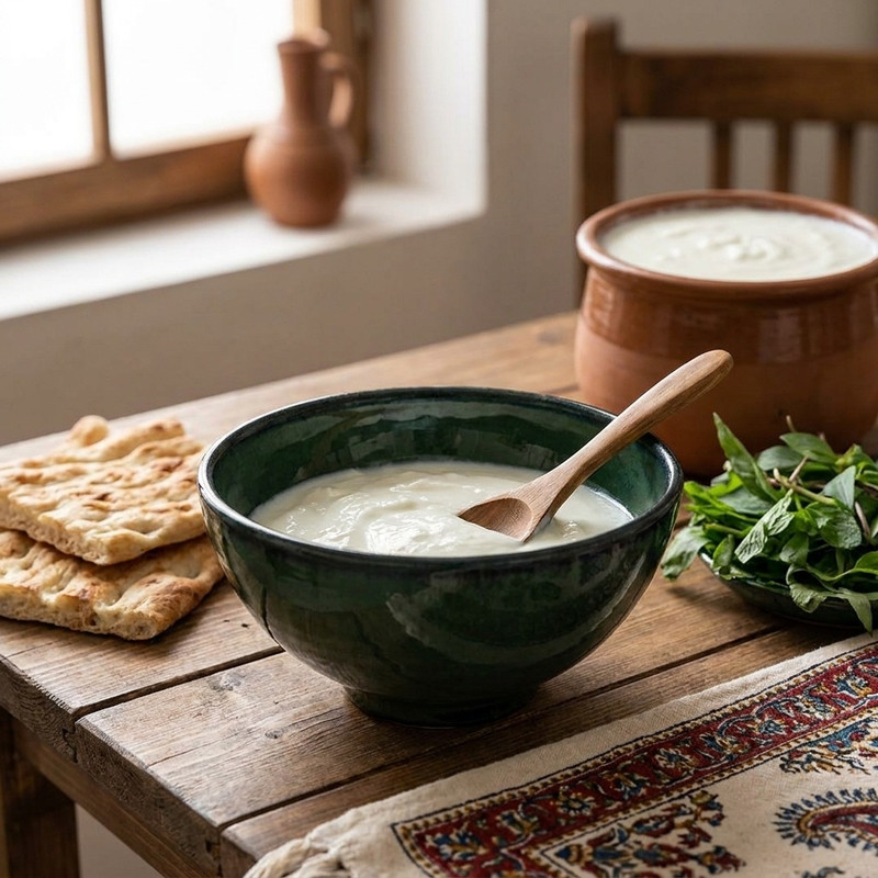 کاسه سفالی مدل ماست خوری