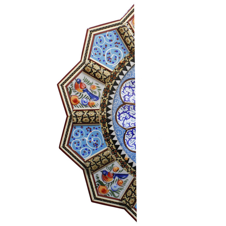 ساعت دیواری خاتم کاری چوبی مدل تارا کد 012