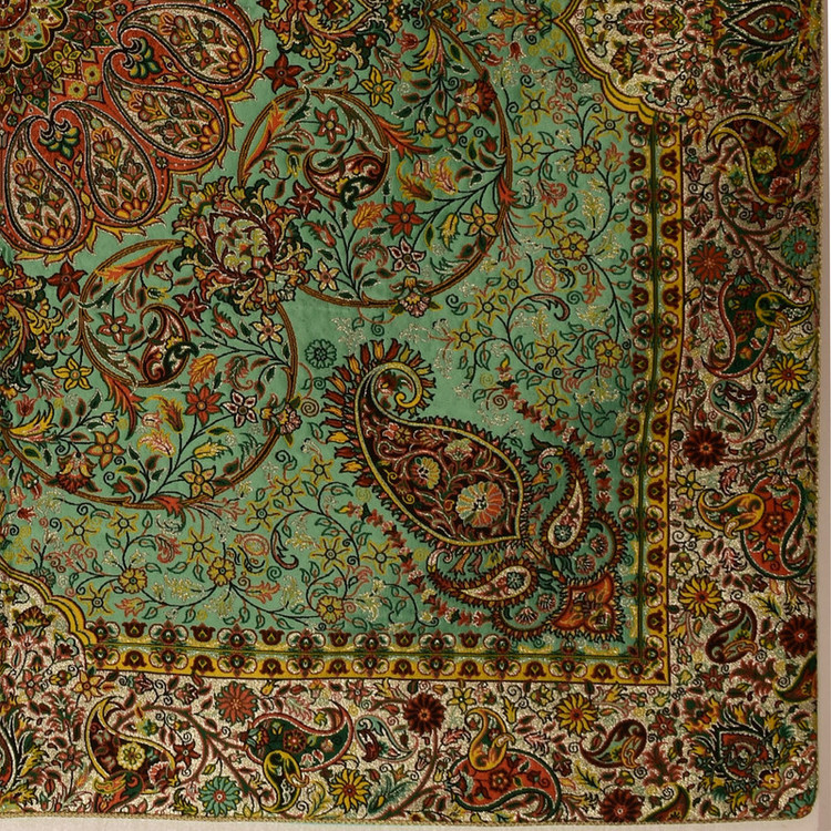 رومیزی ترمه نگین خاتم یزد طرح افشاری کد SBZ