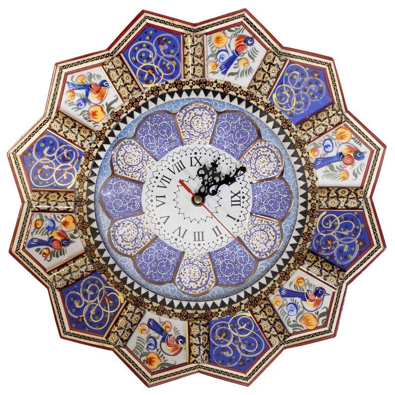 ساعت دیواری خاتم کاری مدل تارا کد 002