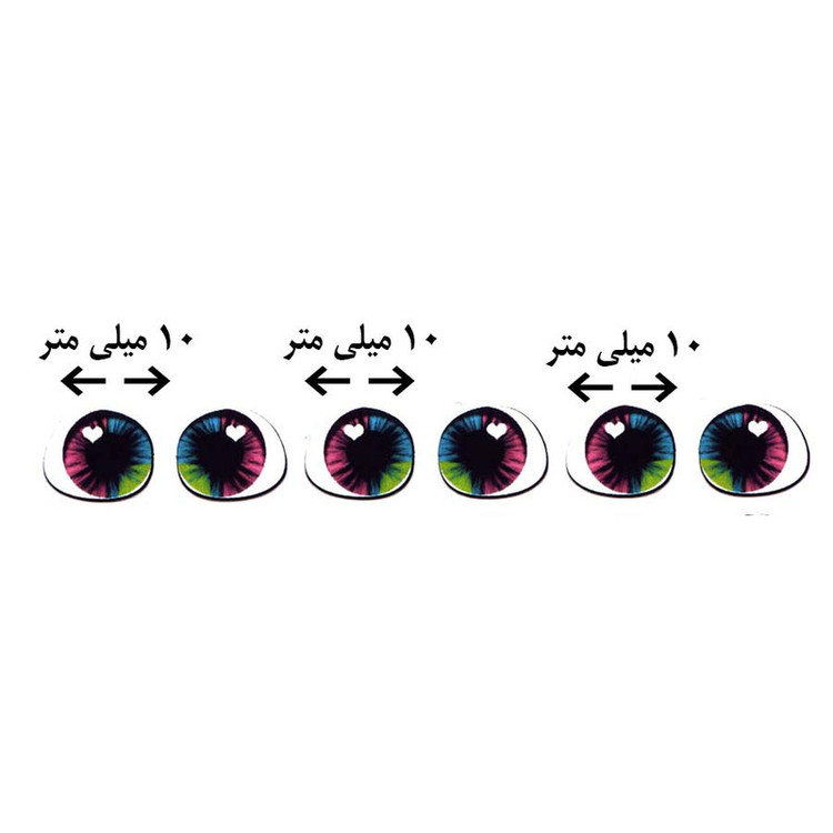 چشم عروسک مدل رزینی 10 میل کد 6 مجموعه 64 عددی
