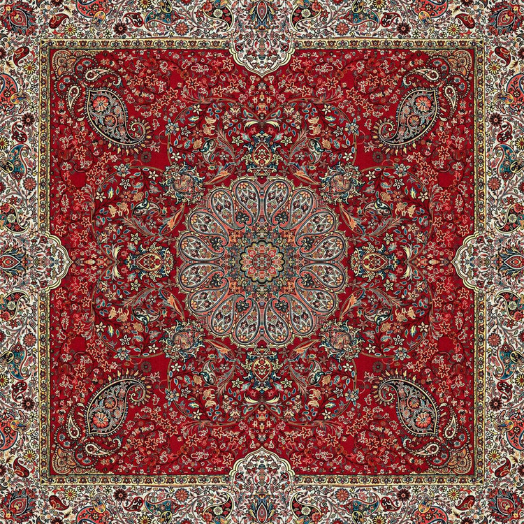 رومیزی ترمه نگین خاتم یزد طرح افشاری کد GH3