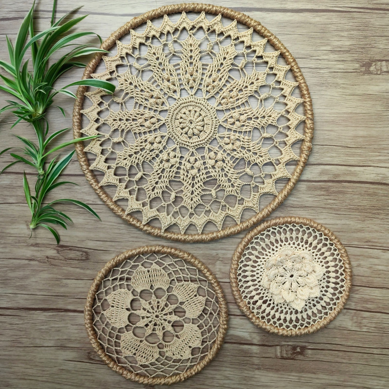 دیوارکوب بافتنی مدل دریم کچر کد R20 مجموعه 3 عددی