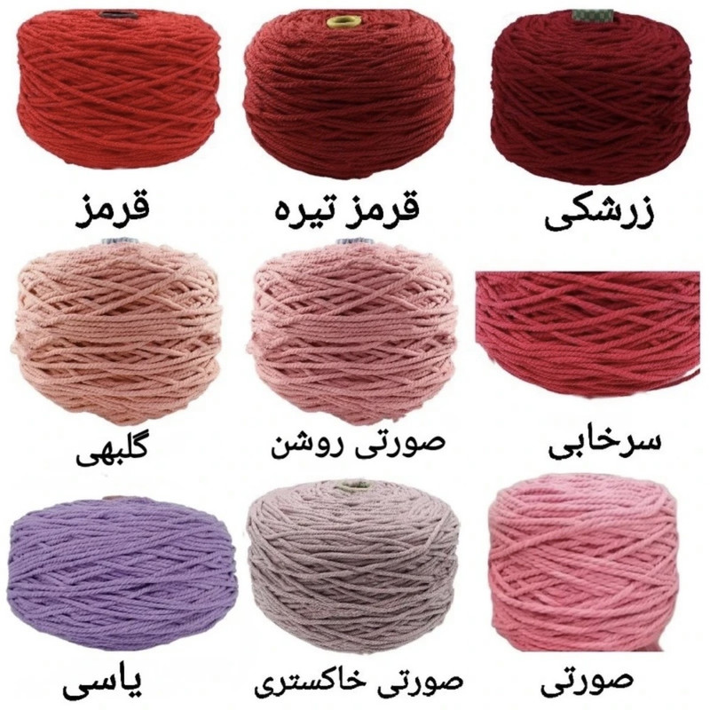 نخ مکرومه مدل کتان پنبه تابیده کد 25m