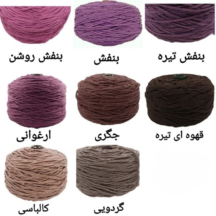 نخ مکرومه مدل کتان پنبه تابیده کد 25m