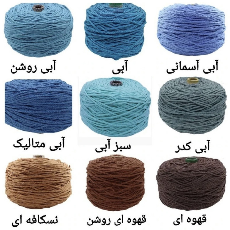 نخ مکرومه مدل کتان پنبه تابیده کد 25m