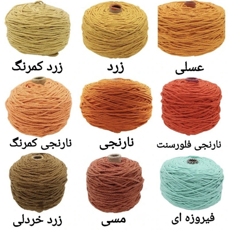 نخ مکرومه مدل کتان پنبه تابیده کد 25m