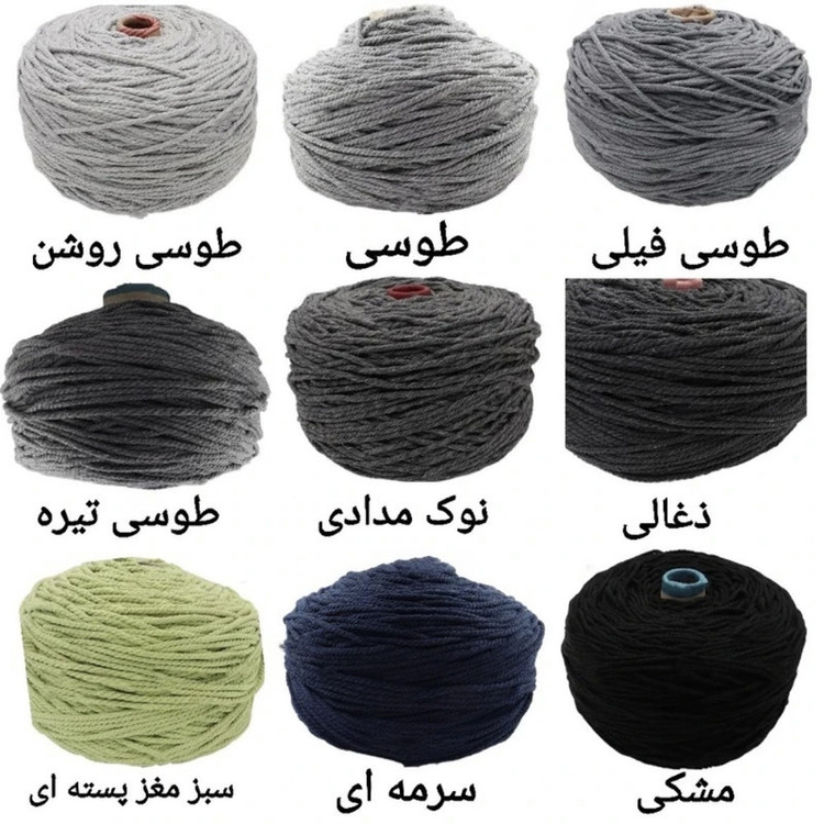 نخ مکرومه مدل کتان پنبه تابیده کد 25m