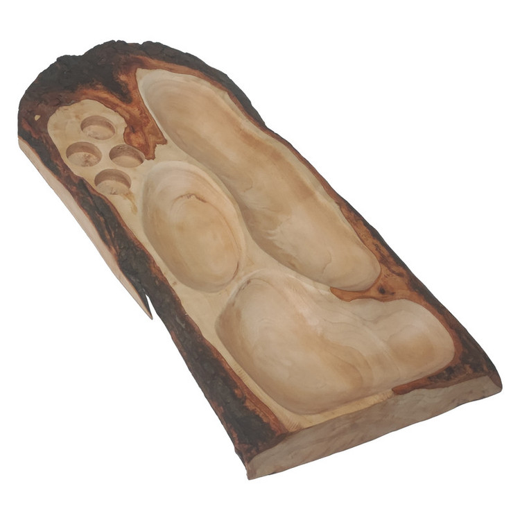 اردو خوری چوبی مدل روستیک طرح سه خانه کد 001