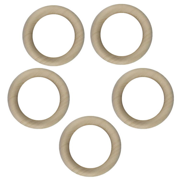 اسلایس چوبی مدل حلقه چوبی مدل 40mm بسته 5 عددی