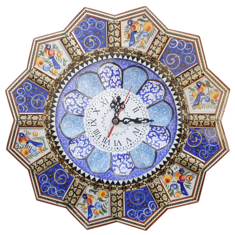 ساعت دیواری خاتم کاری مدل تارا کد 010