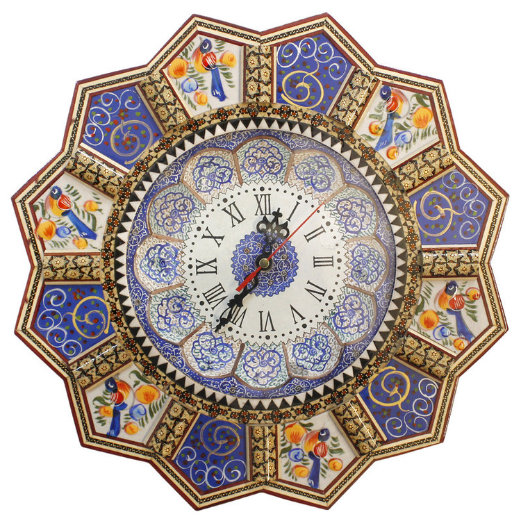 ساعت دیواری خاتم کاری مدل تارا کد 001