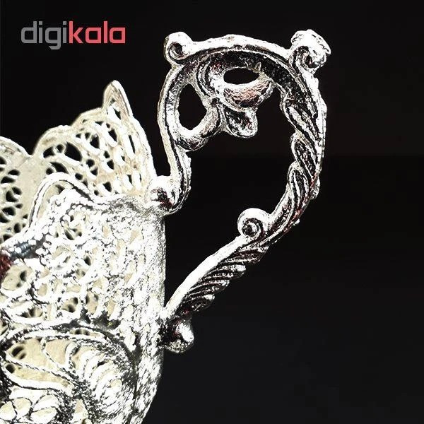سرویس قهوه خوری 6 پارچه ملیله کاری کد 01