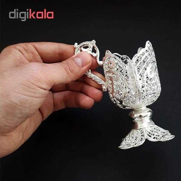 سرویس قهوه خوری 6 پارچه ملیله کاری کد 01