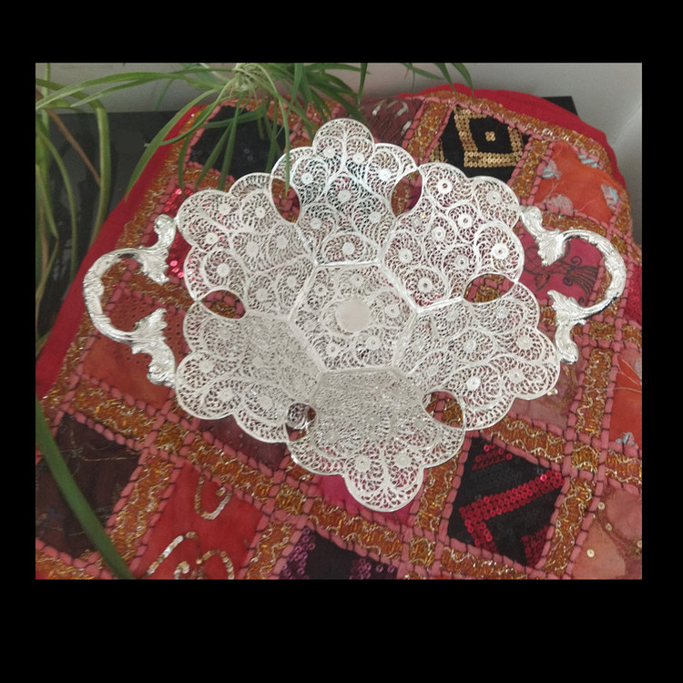 میوه خوری ملیله کاری مدل پرنسا کد 008