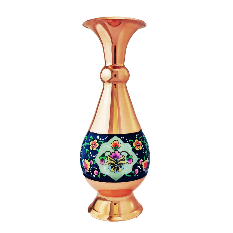 گلدان مسی نگارستان نیلی مدل پرداز کد JR-16trj