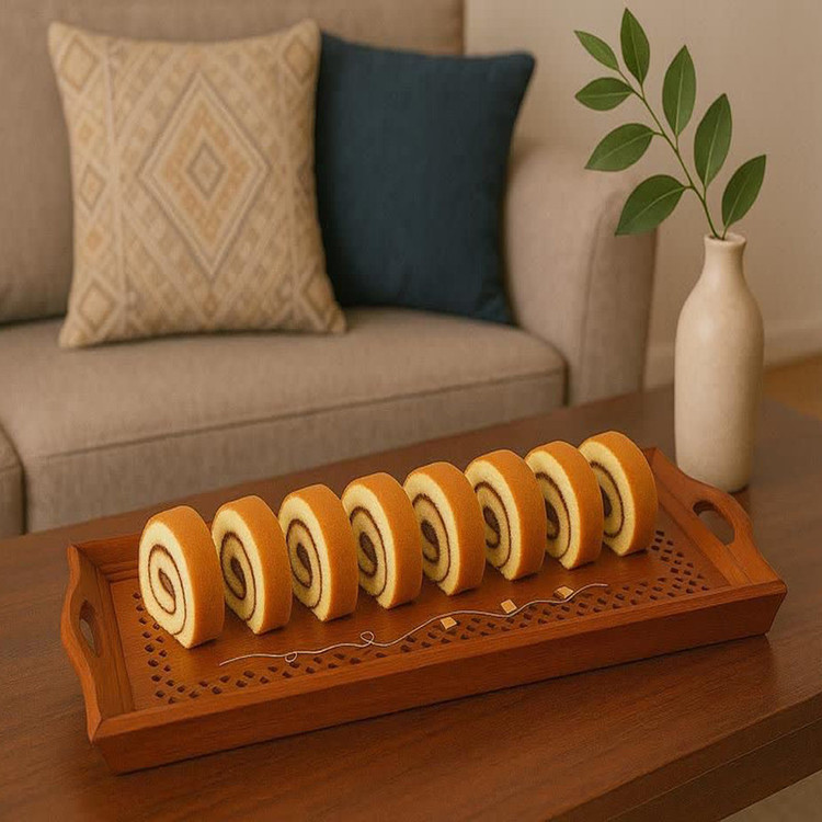 سینی چوبی مدل هندی کد3815