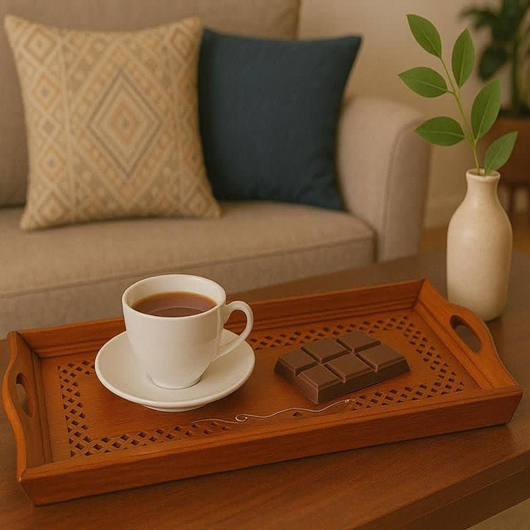 سینی چوبی مدل هندی کد3815