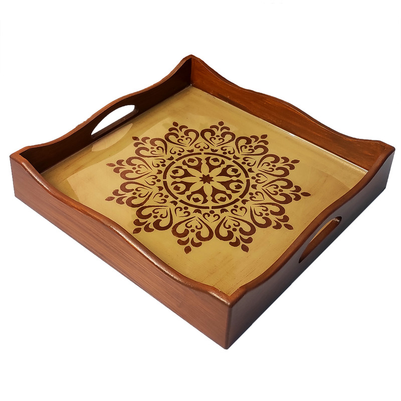 سینی چوبی طرح افسون
