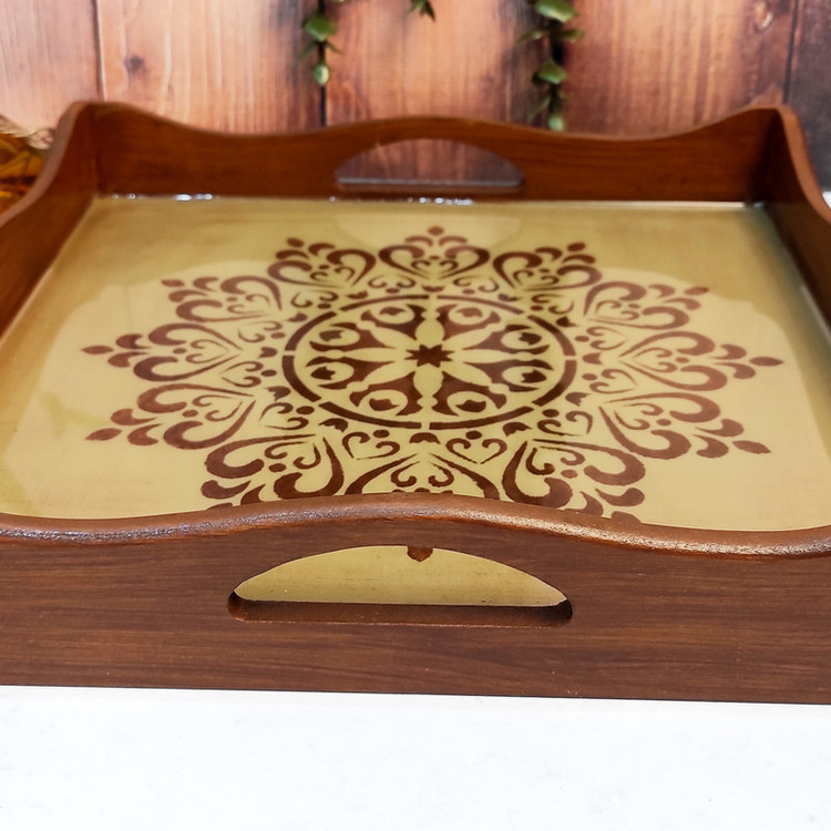 سینی چوبی طرح افسون