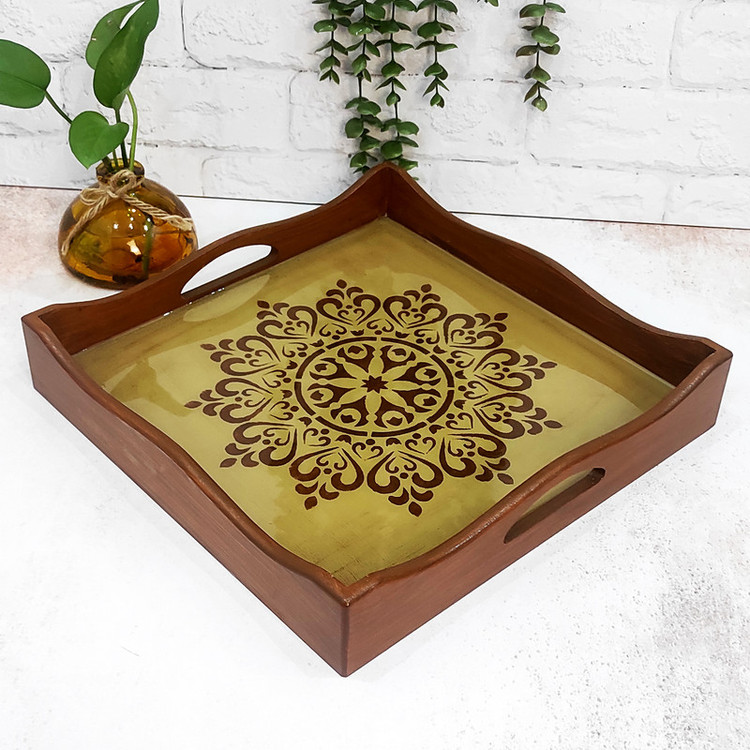 سینی چوبی طرح افسون