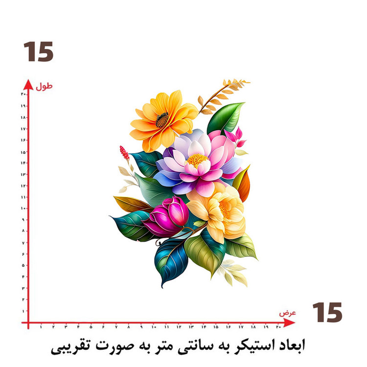 استیکر پارچه و لباس پاد آفرین طرح گل کد 1825