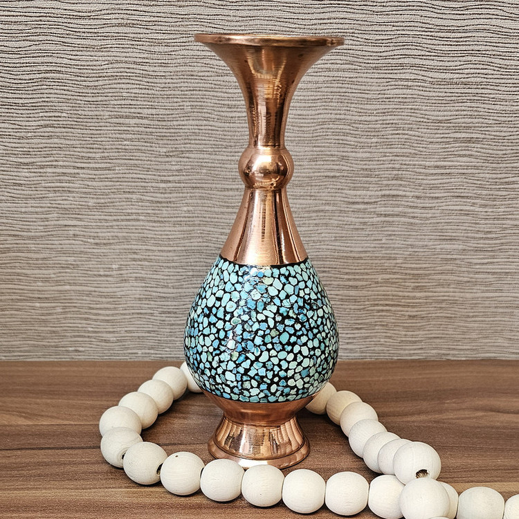 گلدان فیروزه کوبی کد s026