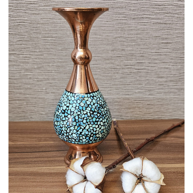گلدان فیروزه کوبی کد s026