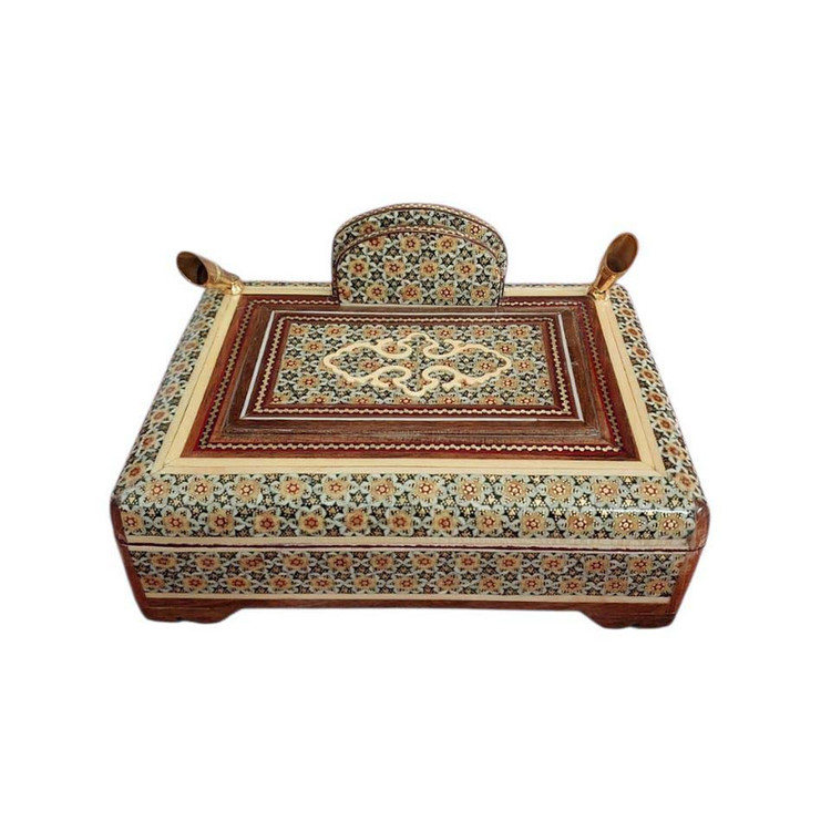 جعبه جواهرات خاتم کاری چوبی مدل K-2