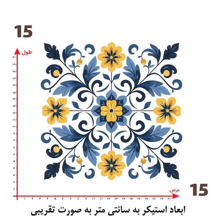 استیکر پارچه و لباس پاد آفرین طرح گل کد 3101