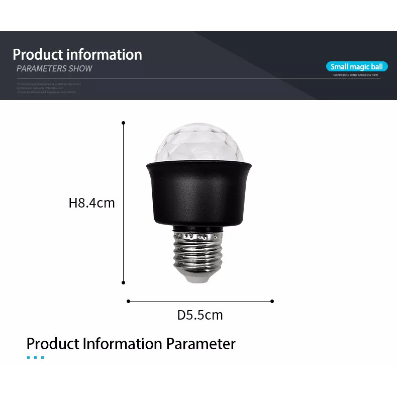 رقص نور مدل LED MINI PARTY LIGHT E27