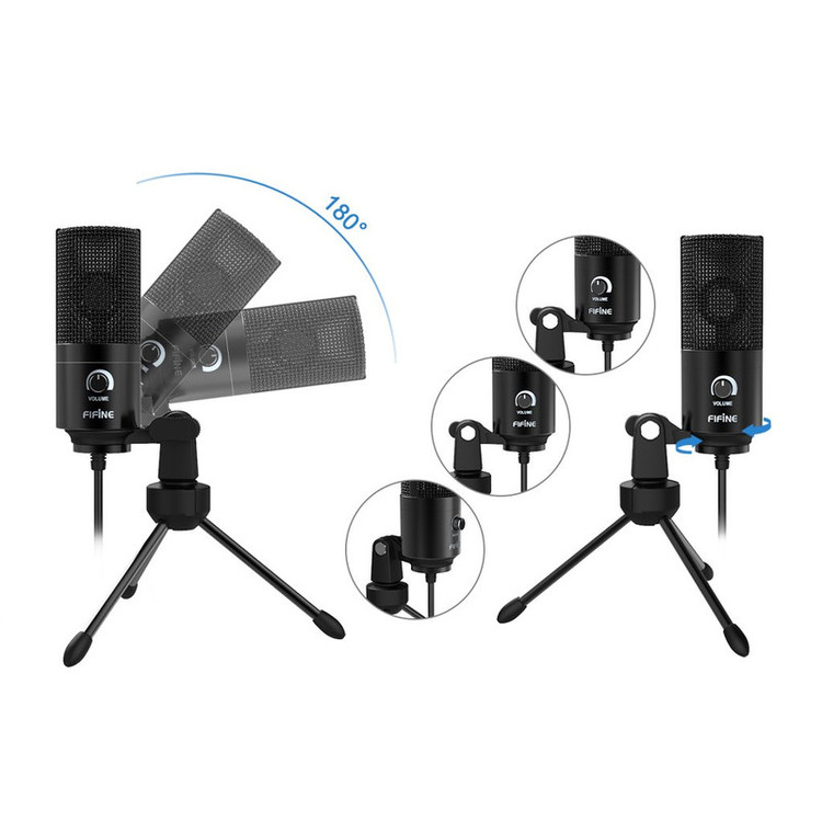 میکروفن کندانسر فای فاین مدل K669B با درگاه اتصال USB