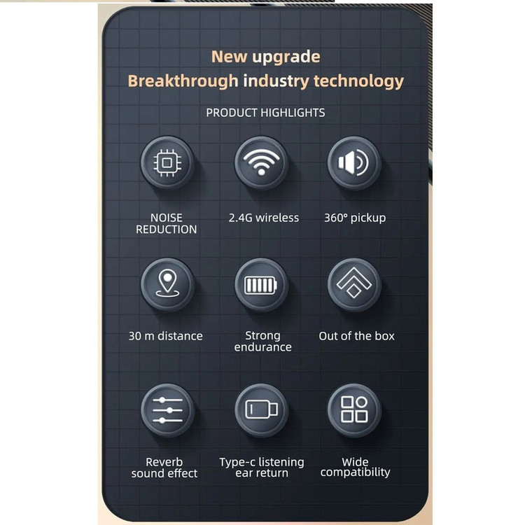 میکروفن بی سیم مدل SX25 با درگاه اتصال Type-c