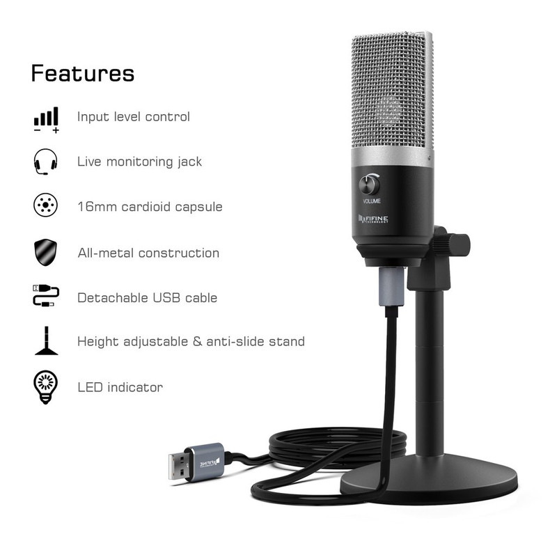 میکروفون کندانسر فای فاین مدل T670