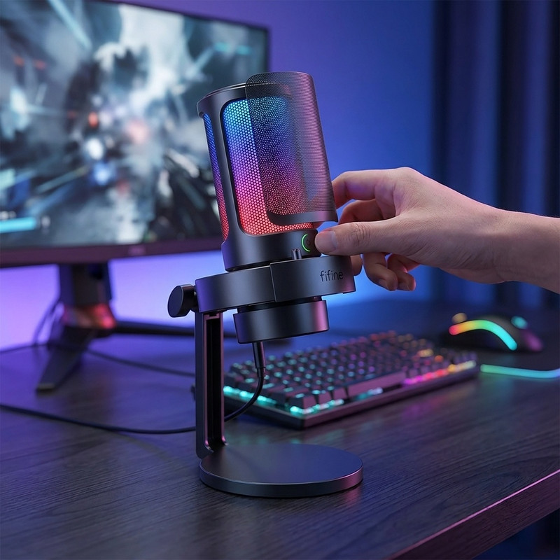 میکروفن کندانسر فای فاین مدل AmpliGame A8