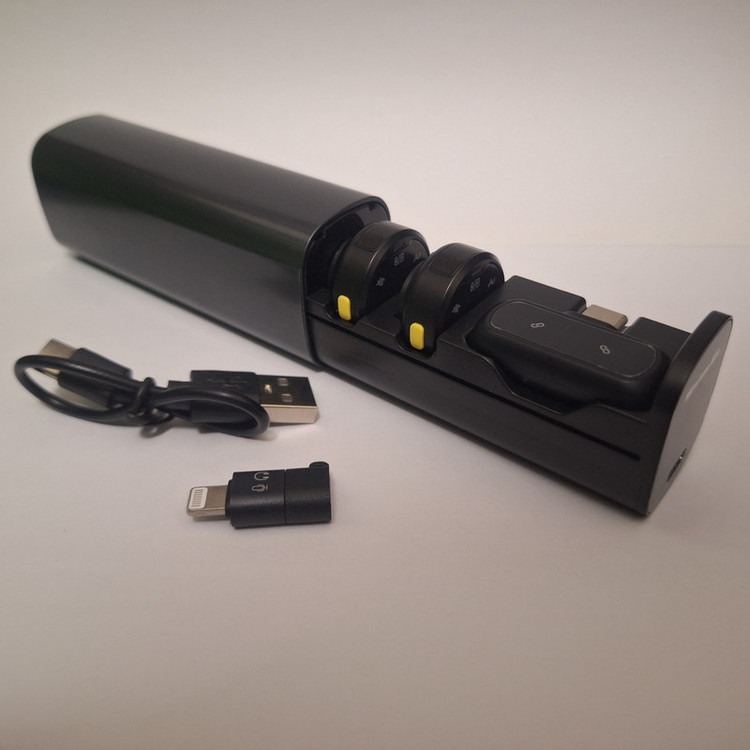 ست میکروفن بی سیم مدل PD-WM64 با درگاه اتصال تایپ سی و لایتنینگ