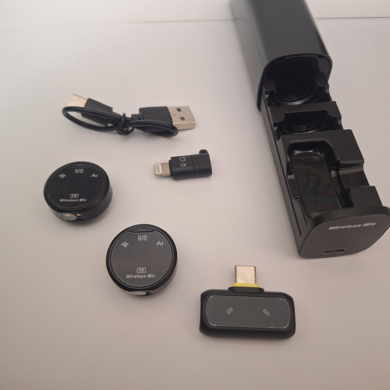 ست میکروفن بی سیم مدل PD-WM64 با درگاه اتصال تایپ سی و لایتنینگ