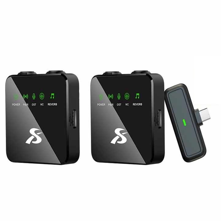 ست میکروفن بی سیم مدل SX10 Dual با درگاه اتصال Type-c