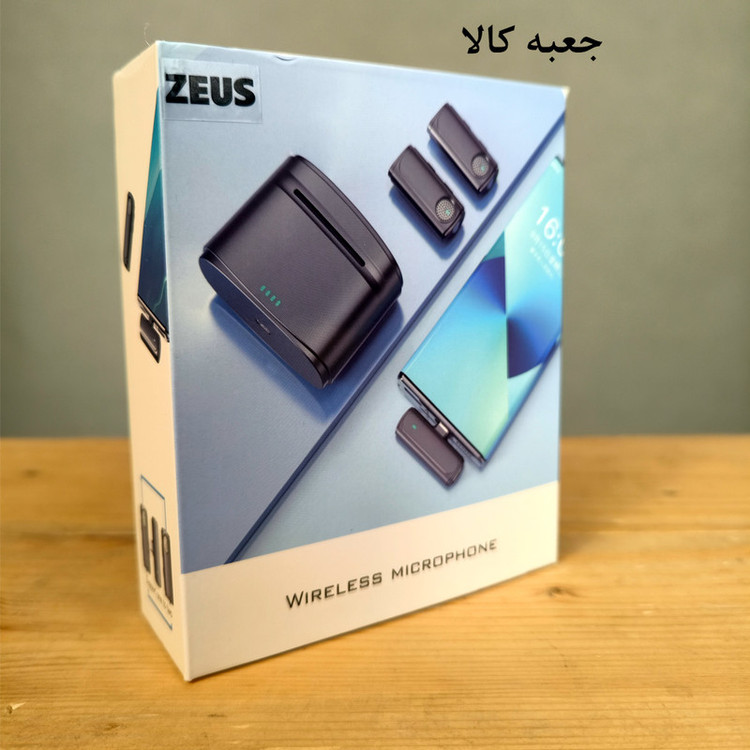 ست میکروفن بی سیم زئوس مدل Lavalier Type C - Lightning