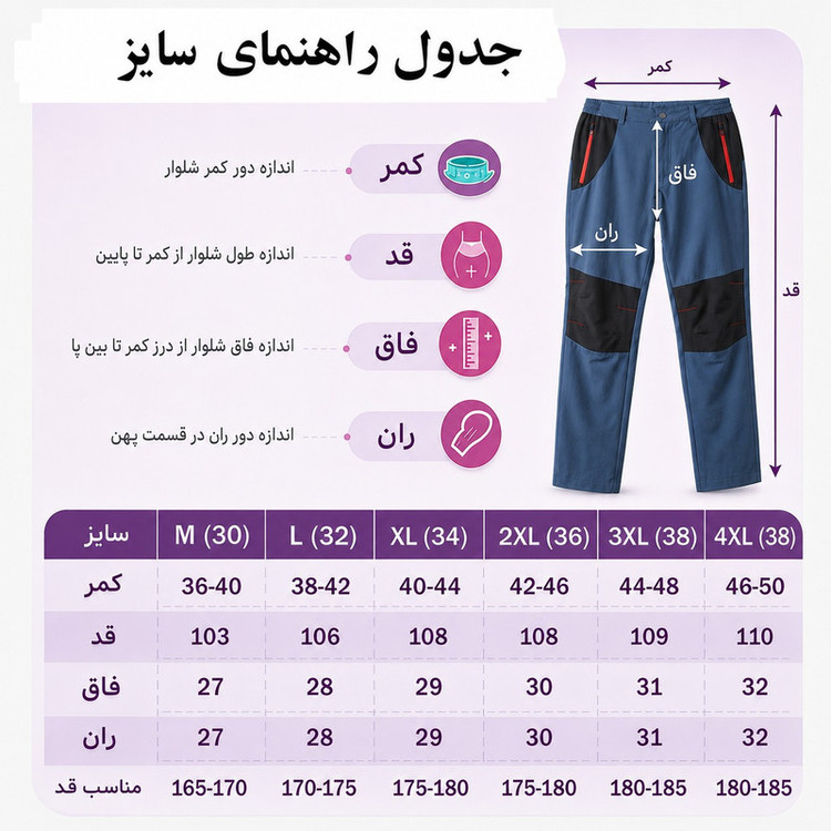 شلوار کوهنوردی مردانه مدل uranus