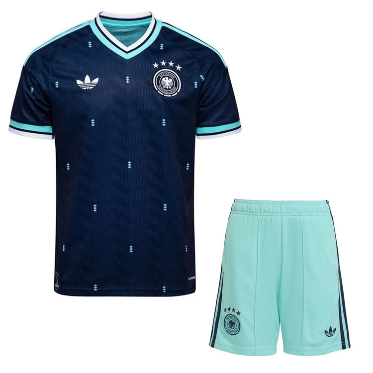 ست تیشرت آستین کوتاه و شلوارک ورزشی مردانه مدل آلمان Away WC 2026