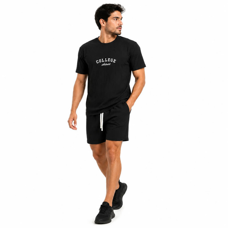 ست تیشرت آستین کوتاه و شلوارک ورزشی مردانه مدل Casual