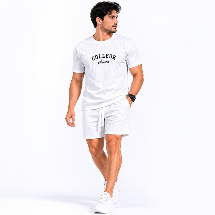 ست تیشرت آستین کوتاه و شلوارک ورزشی مردانه مدل Casual