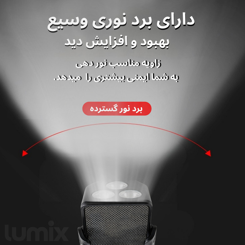 چراغ جلوی دوچرخه لومیکس مدل LX-400