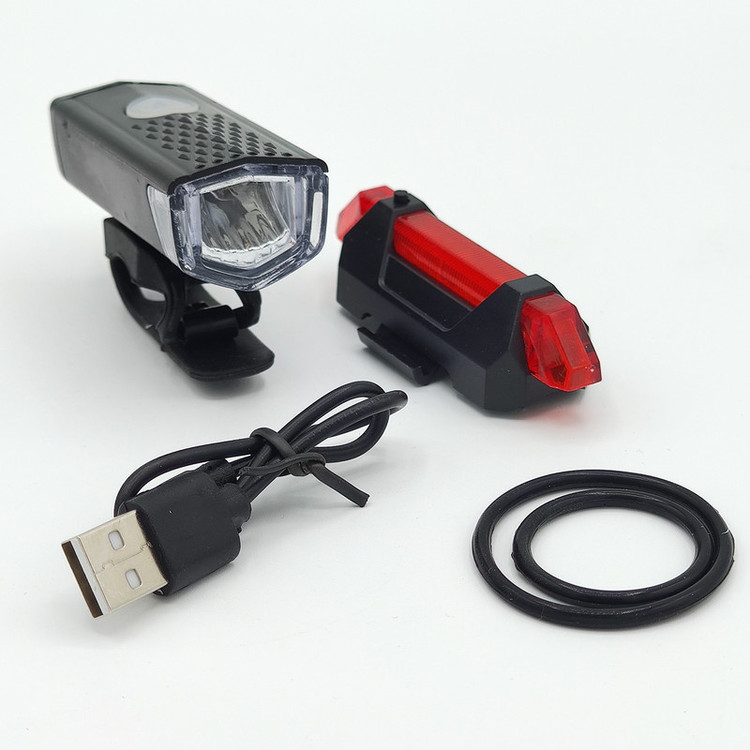 چراغ جلو و عقب دوچرخه مدل شارژی 200 لومن کد 760